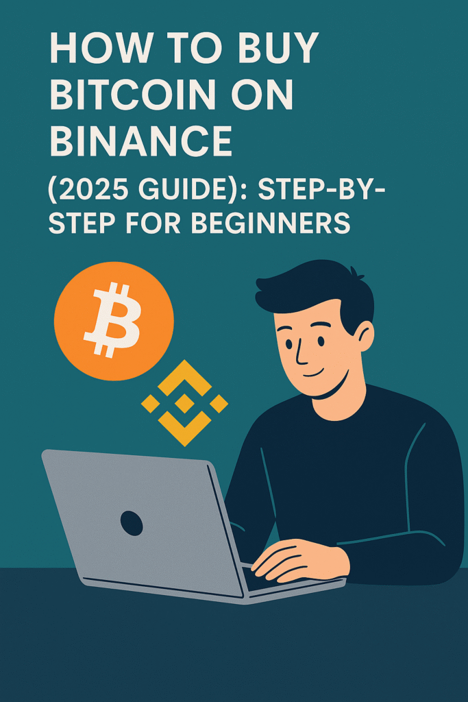 Step by step Binance tutorial on how to buy Bitcoin, beginner’s guide illustration