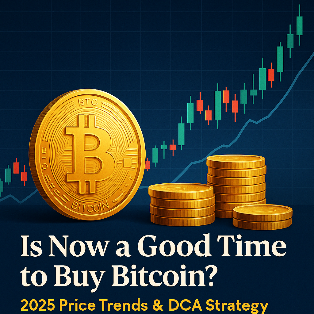 Is Now a Good Time to Buy Bitcoin? 2025 Price Trend & DCA Strategy - Premium Blog Thumbnail