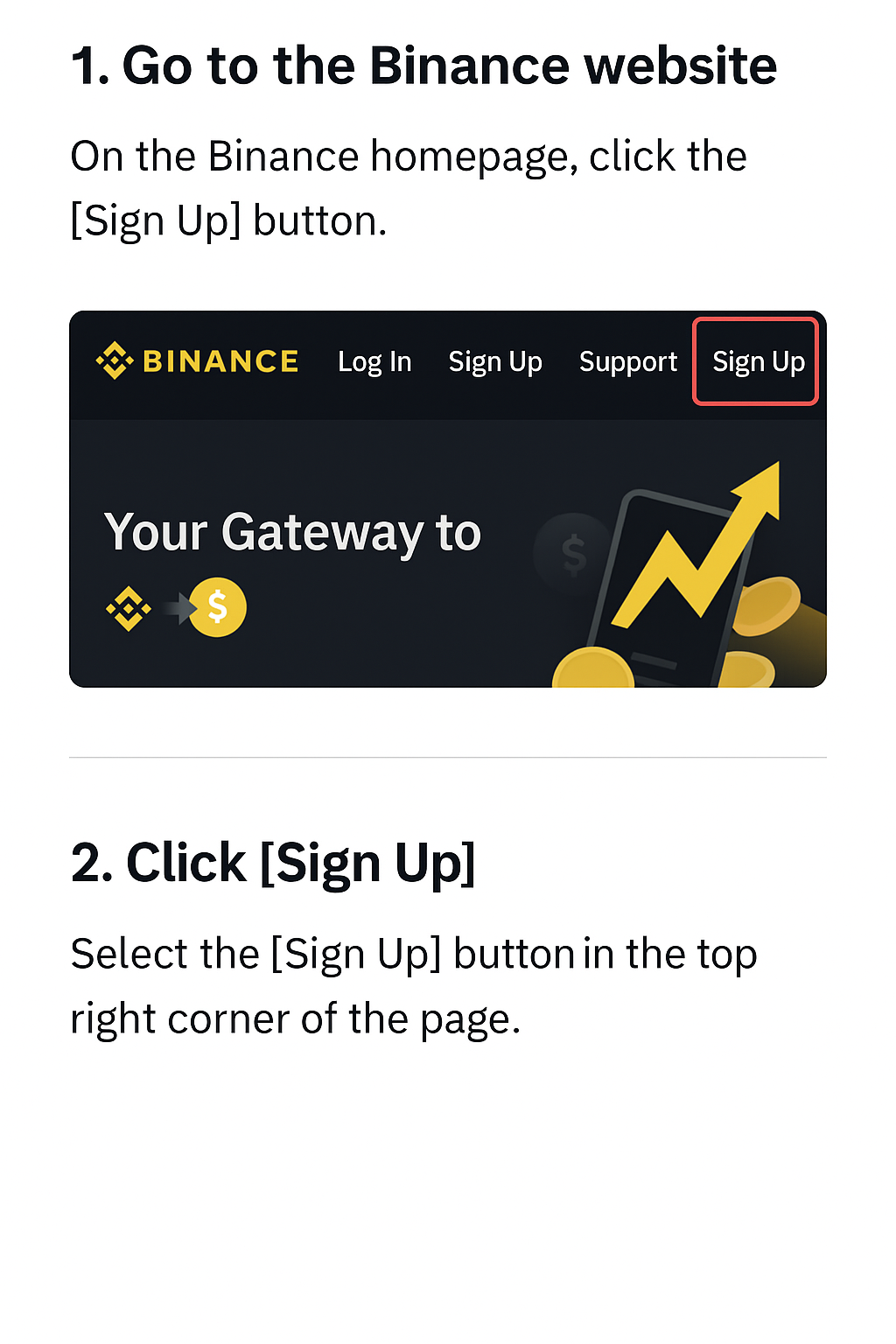 KYC tutorial mockup: ID upload, selfie, proof of address