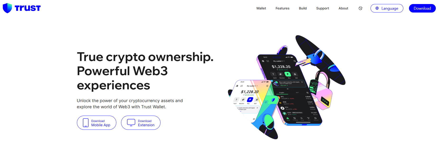 Hot wallet app dashboard (e.g., Trust Wallet / MetaMask / Exodus)