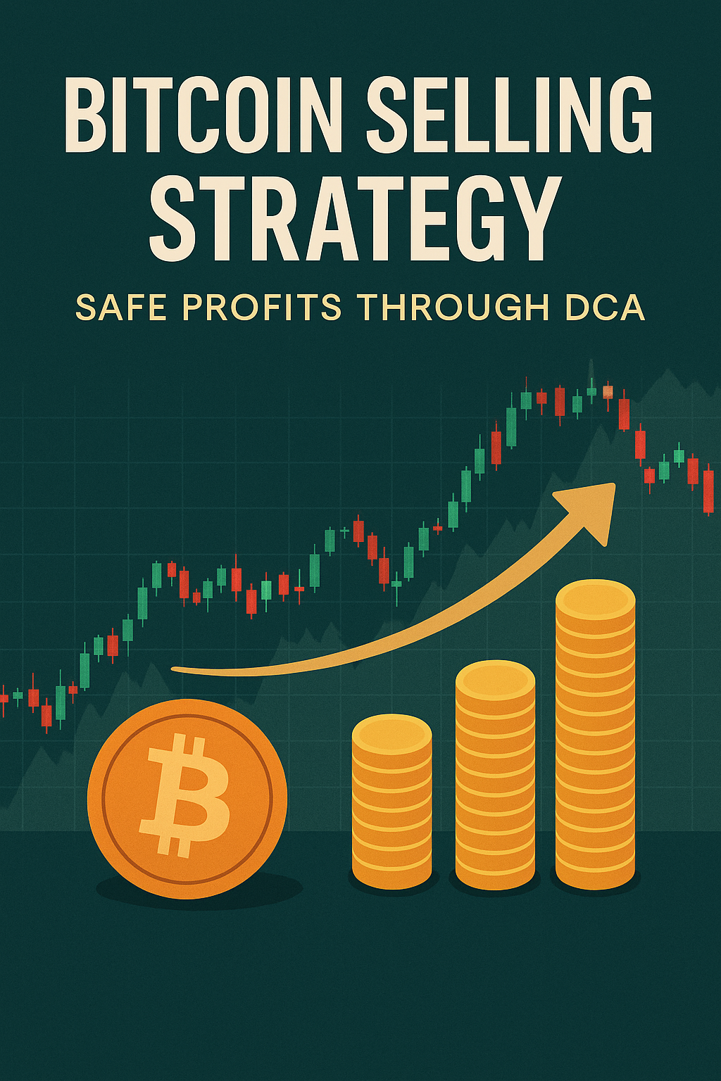 Bitcoin Partial Selling (2025): Secure Profit Taking, Step by Step)’ with a minimal line chart background