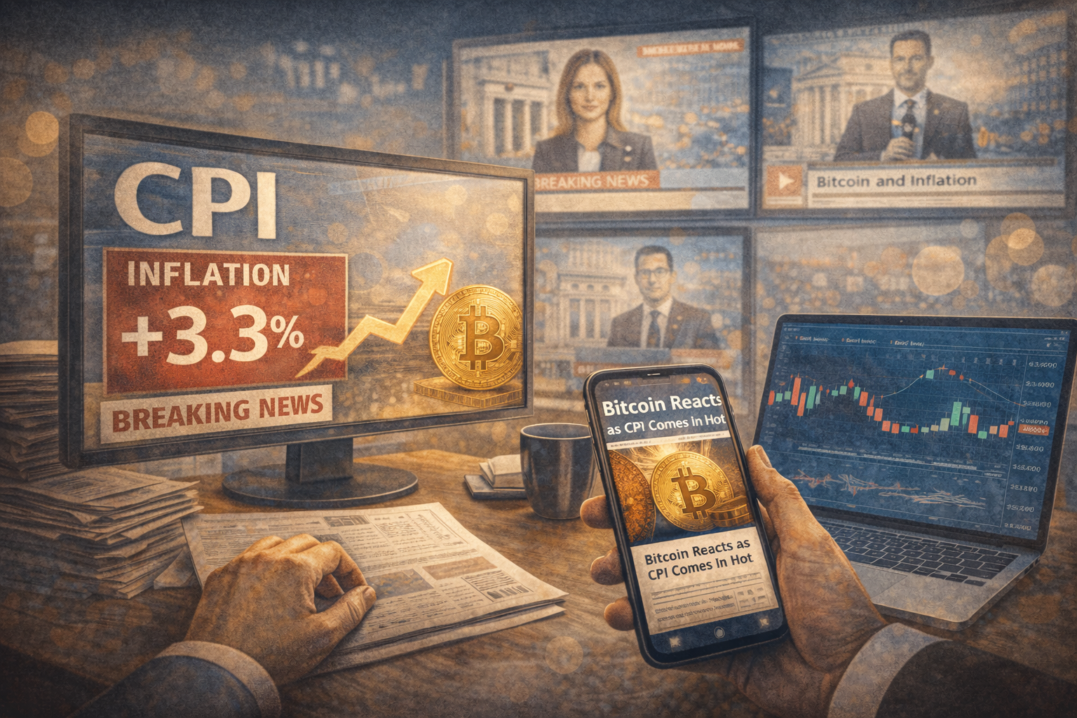 CPI release day market attention and Bitcoin news narrative