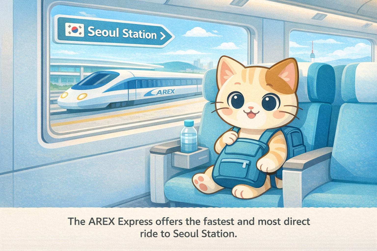 AREX Express Train as the fastest way from Incheon Airport to Seoul